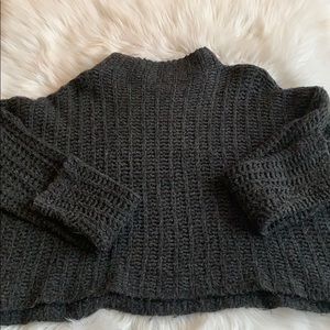 Oversized Knit Aerie Semi Turtle Neck Sweater